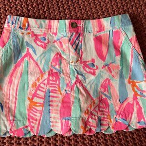 Lilly Pulitzer Pink and Green Patterned Skort